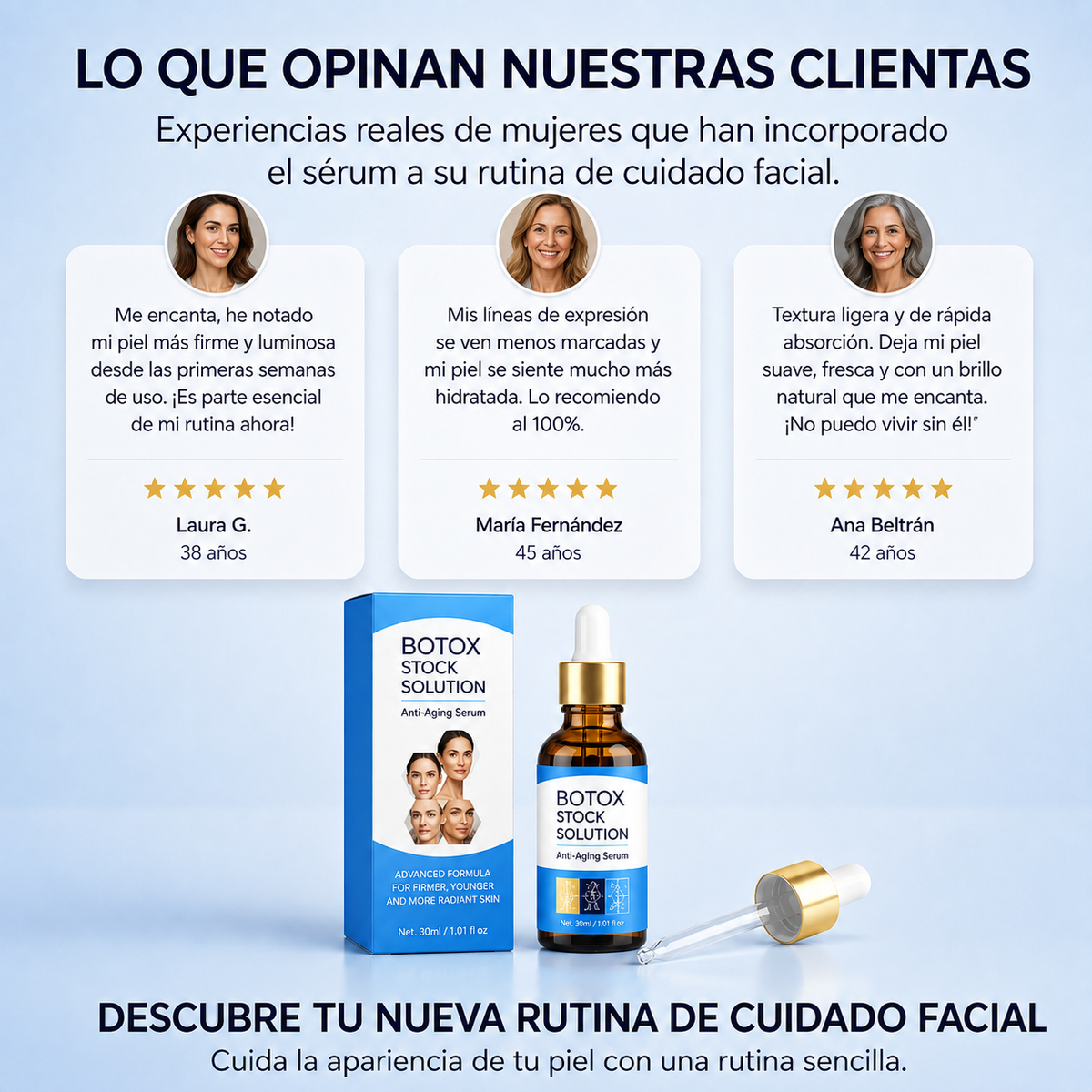 El Mejor Sérum Facial Reafirmante Efecto Lifting 1 + 1 GRATIS